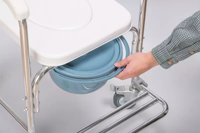Mobility Durable Waterproof Shower Accessible Transport Commode Medical Rolling Chair toilet commode chair
