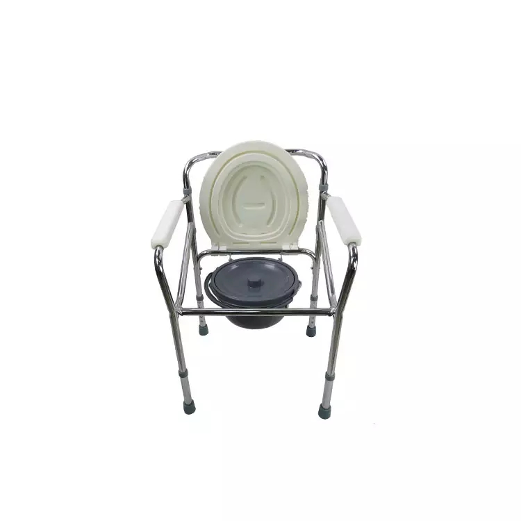 Elder Medical product Folding Adjustable Aluminum Commode Toilet Commode Chair With Bedpan