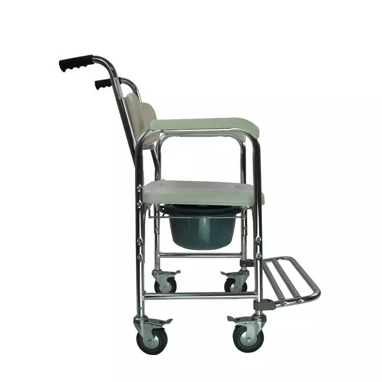 Wholesale Aluminum folding height adjustable commode chair for disable people commode toilet chair