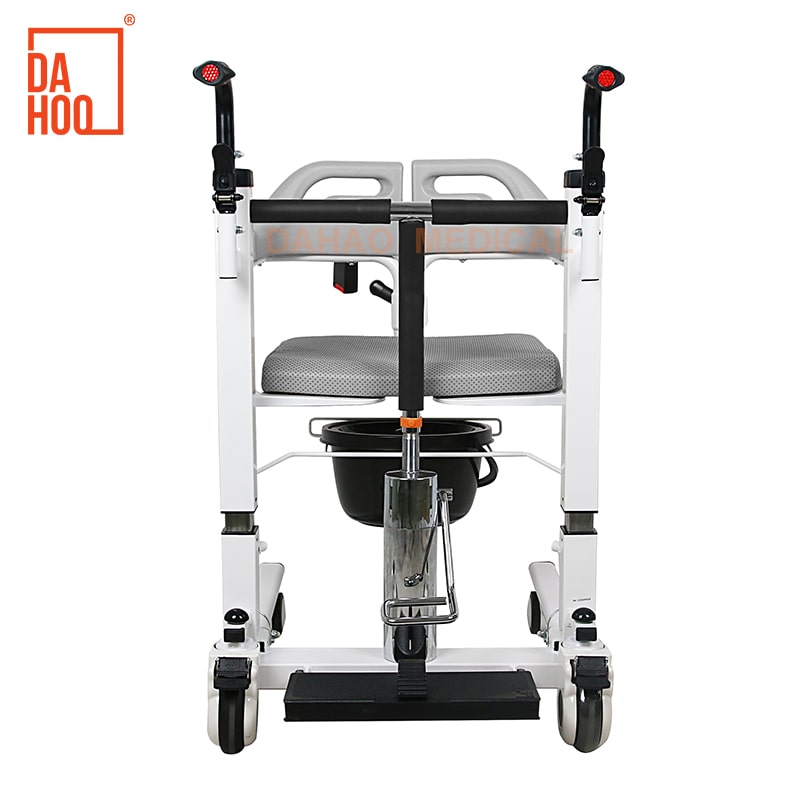 Adjustable Hydraulic Transfer Chair with Commode
