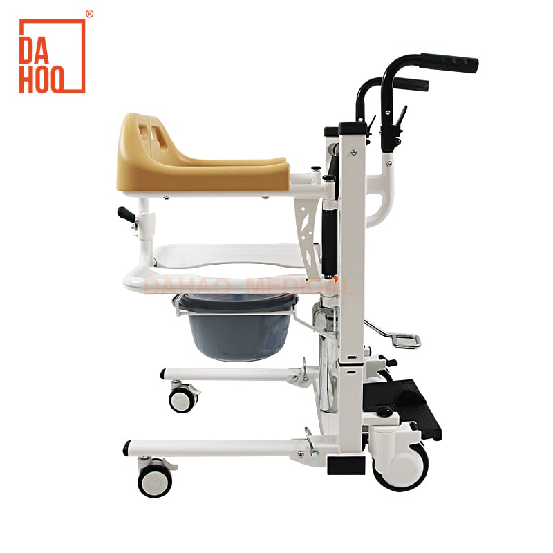 Adjustable Hydraulic Transfer Chair with Commode