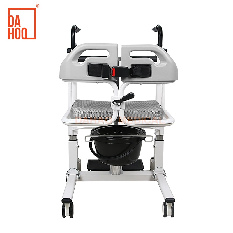 Adjustable Hydraulic Transfer Chair with Commode