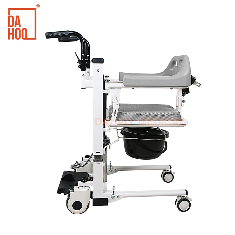 Adjustable Hydraulic Transfer Chair with Commode