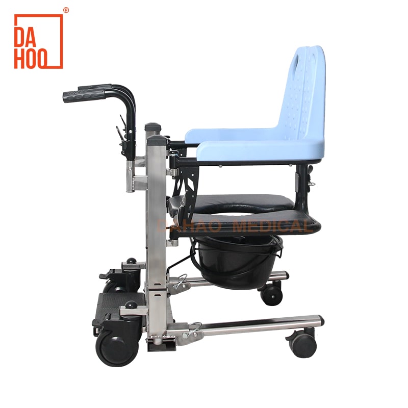 Stainless Steel Electric Patient Transfer Chair with Commode