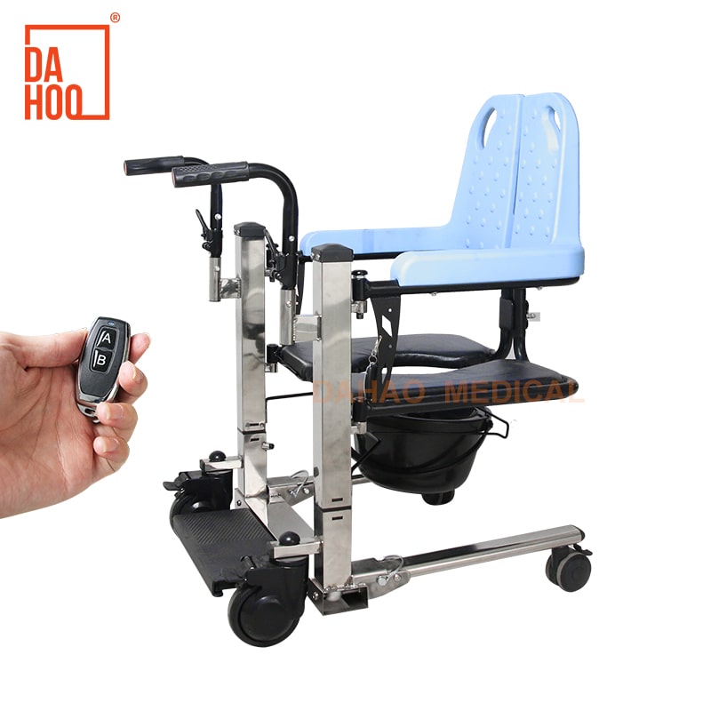 Stainless steel multifunction electric control transfer chair with commode