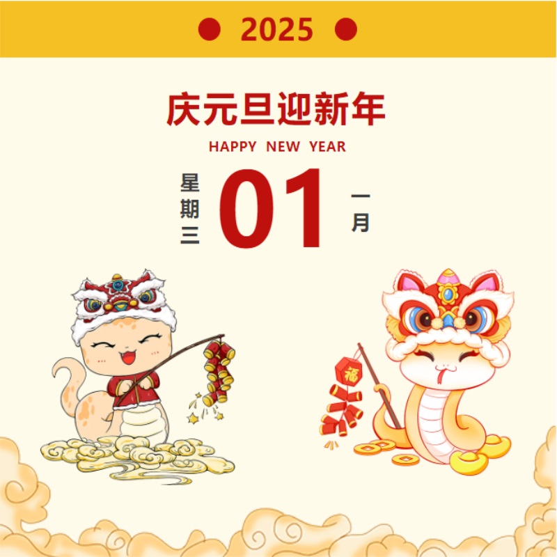 We welcome 2025, celebrate New Year's Day, and look forward to a new chapter in the future!