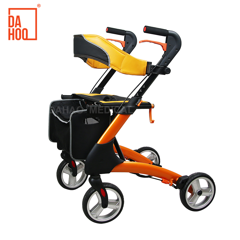 Déambulateur portable en aluminium avec sac de rangement - Léger et pliable