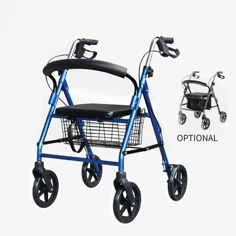 Can you sit and walk using a 4-wheel rollator?