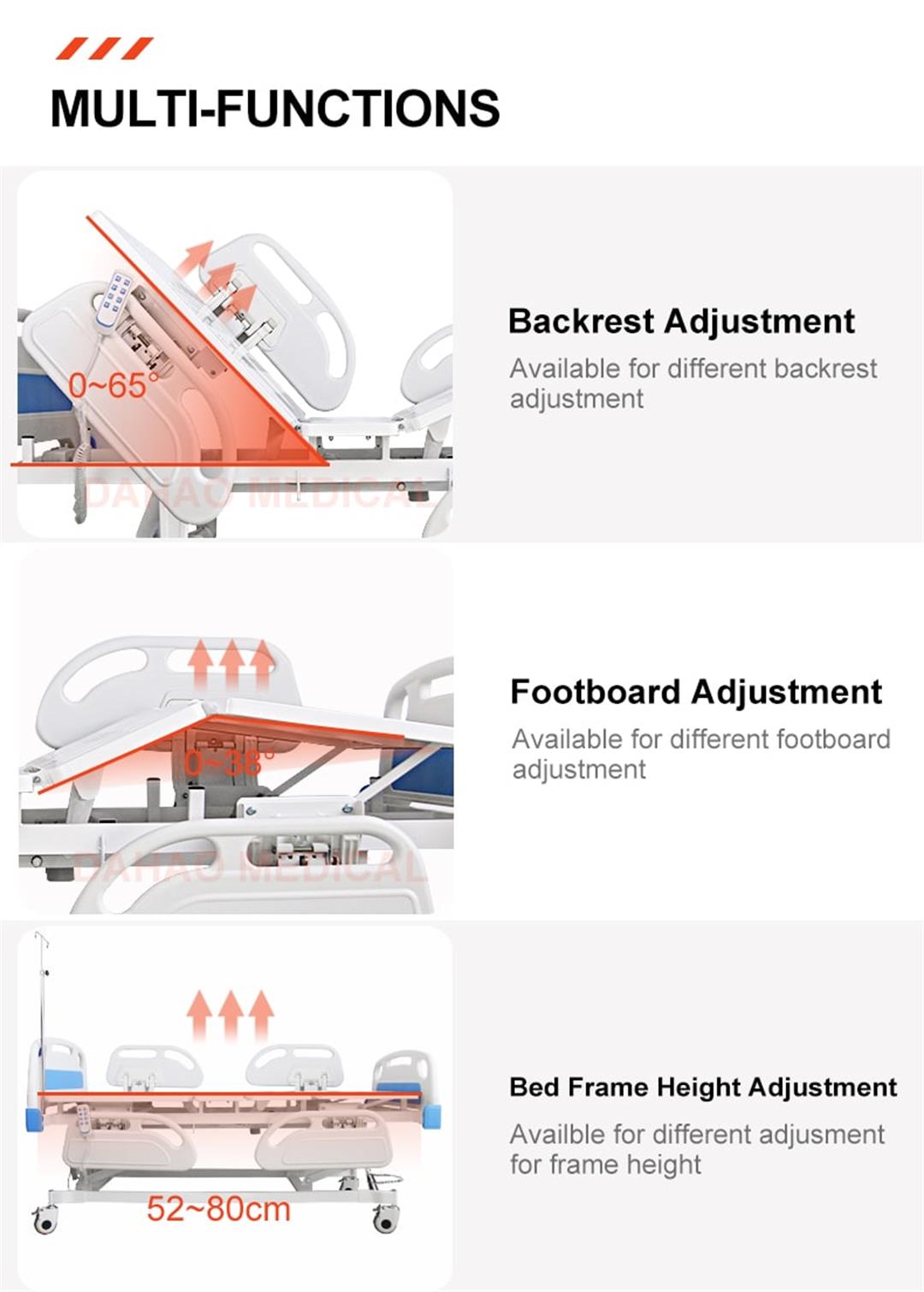 Fully Electric Hospital Bed