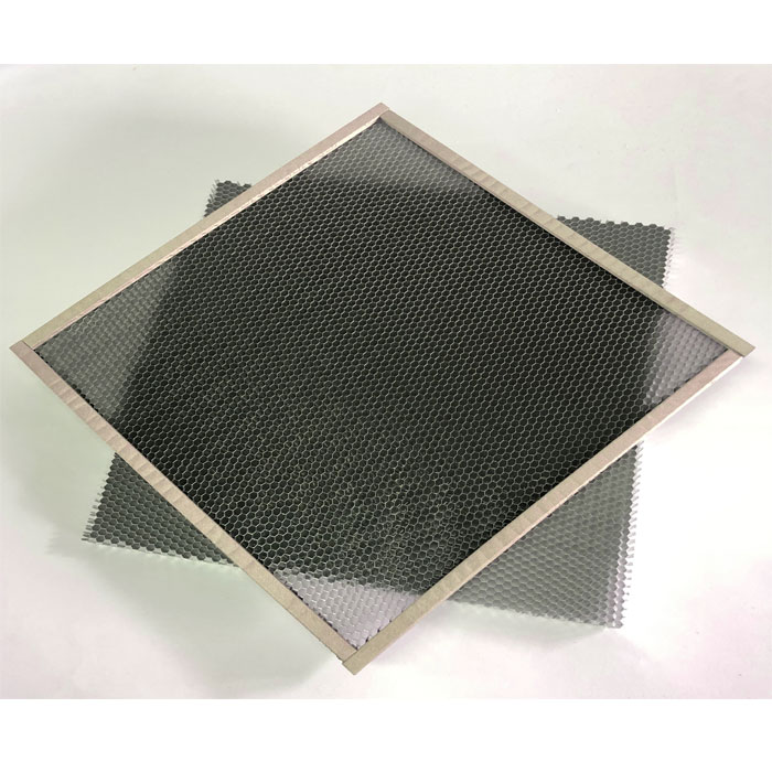 Aluminum honeycomb shielded vents and filters