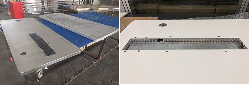 aluminium table top