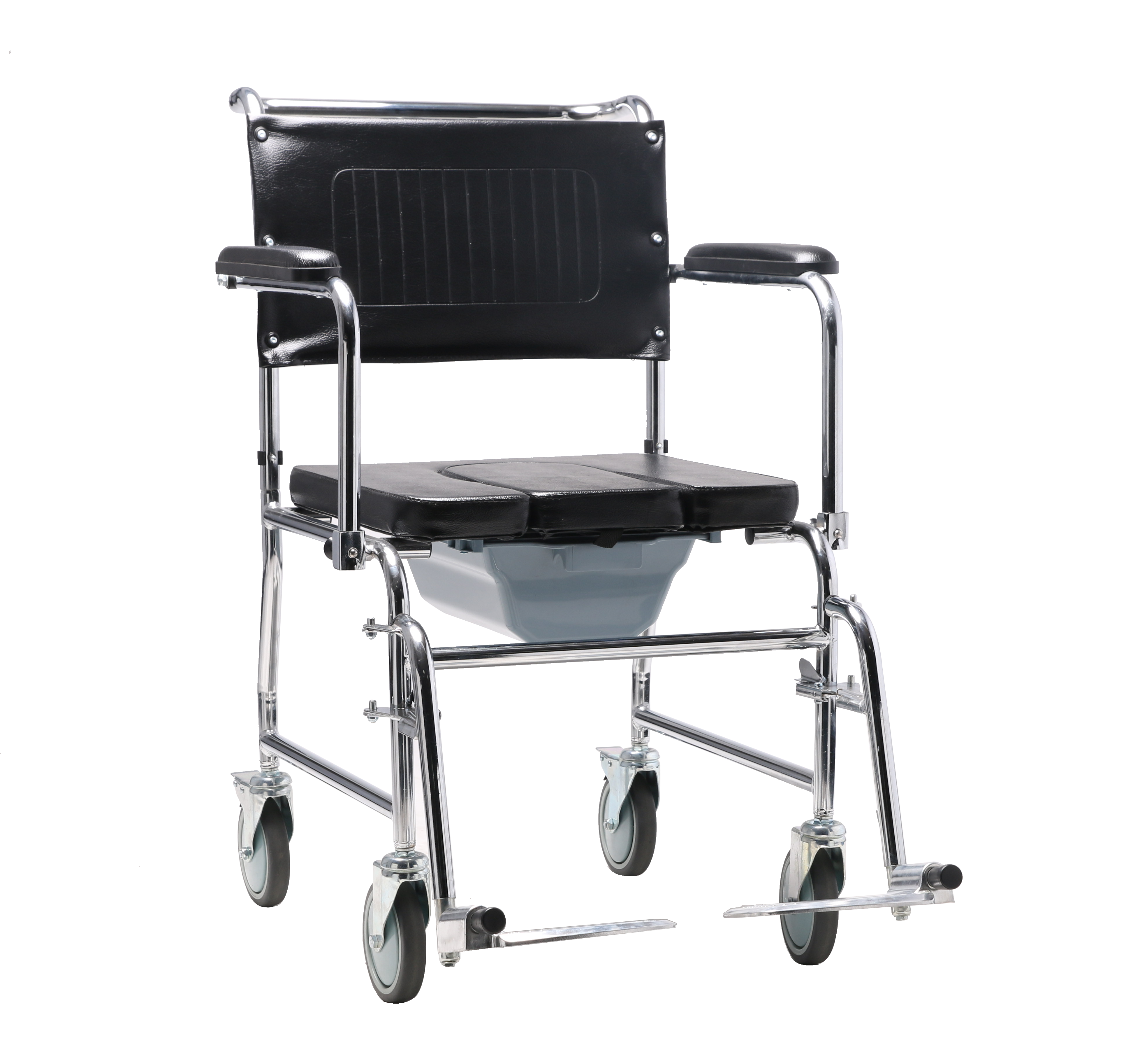 Medical Steel High Strength Commode Wheelchair