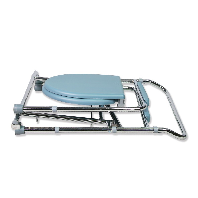Steel Folding Height Adjustable Commode