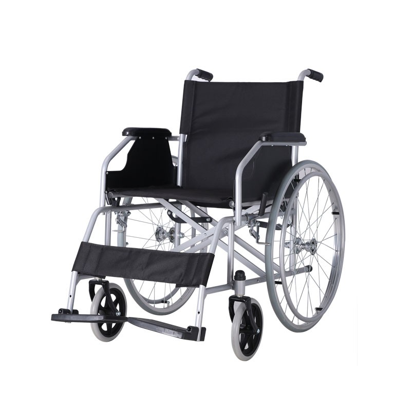 Cadeira de rodas manual de aço de alta resistência para idosos
