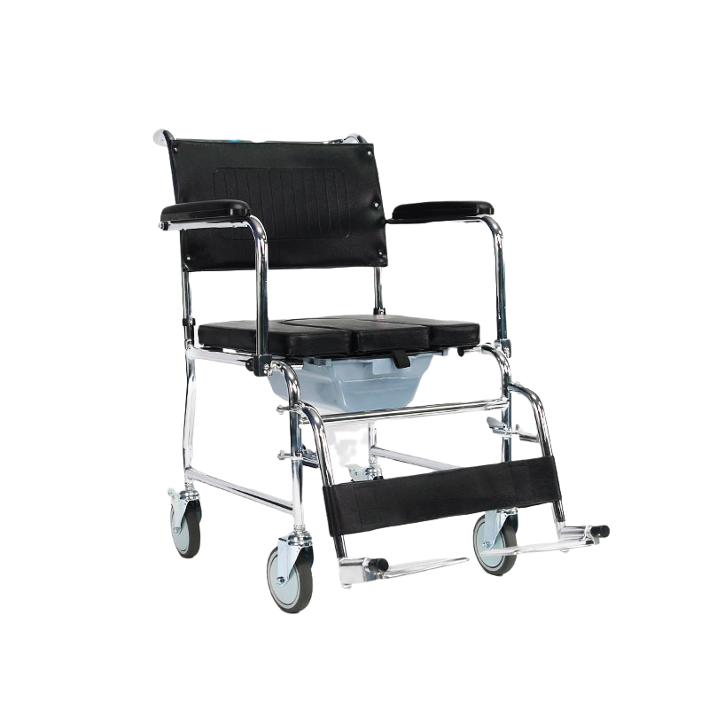 Hospital Drop Arm Toilet Chair For Patients