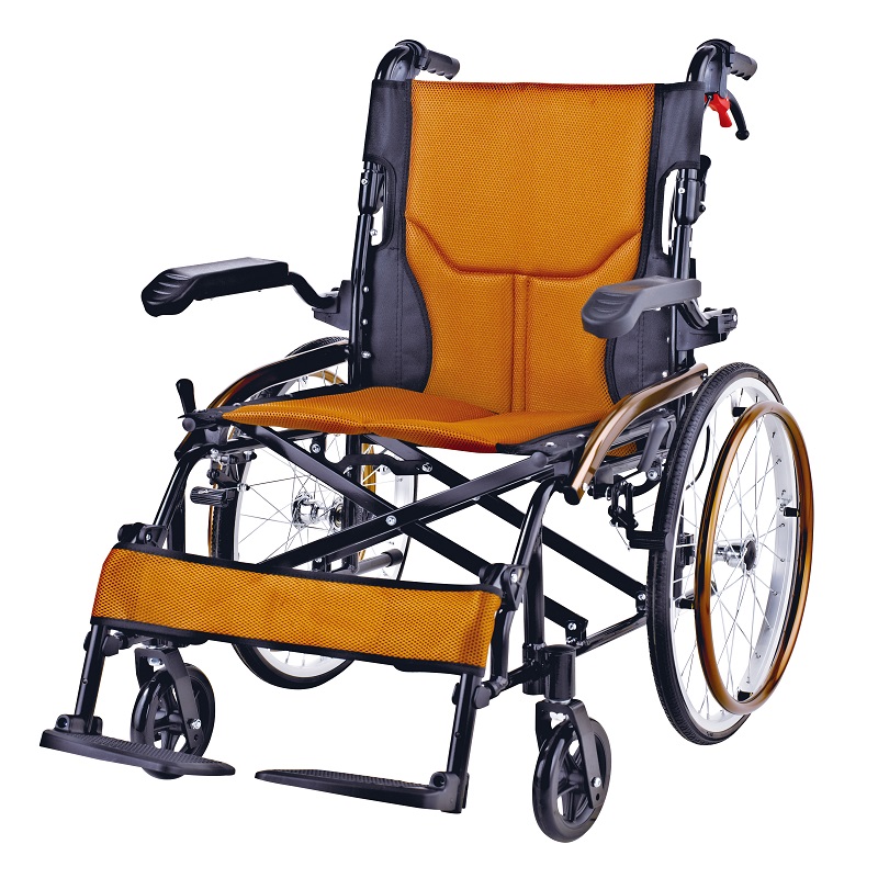 Алюминиевая портативная складная инвалидная коляска