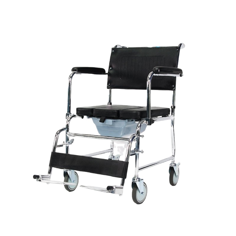 Hospital Drop Arm Toilet Chair For Patients
