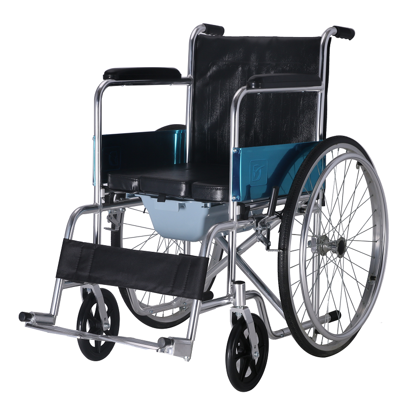 Aluminium Portable Commode Wheelchair For Elderly