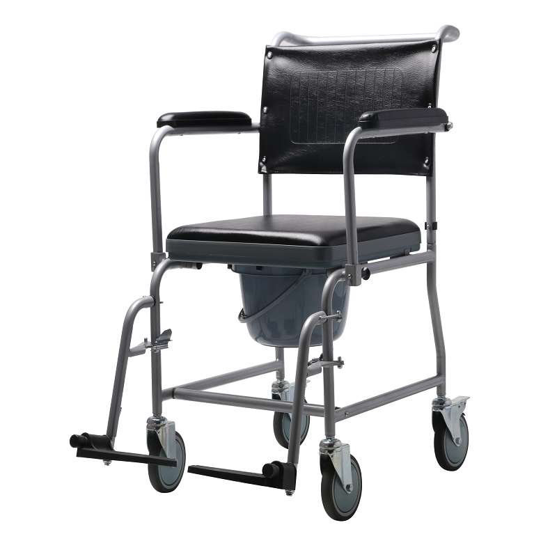 Sedia a rotelle comoda per ospedale in acciaio economico