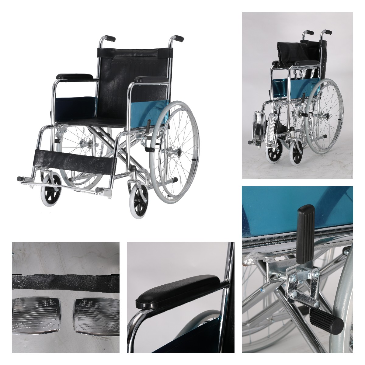 steel manual wheelchair for senior