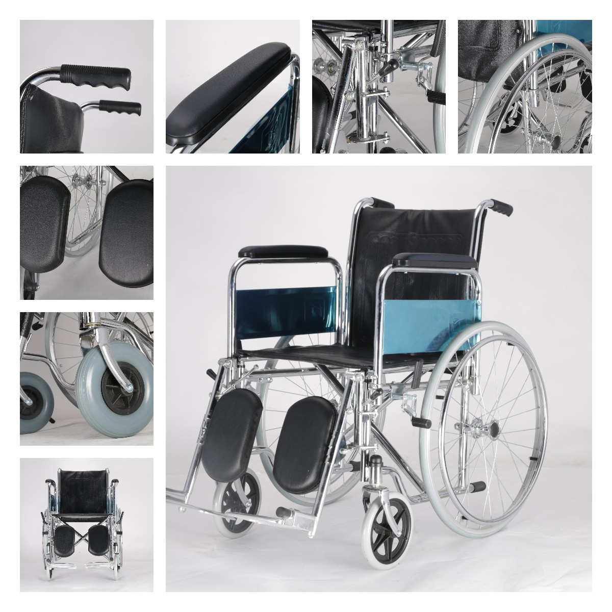 medical steel manual wheelchair