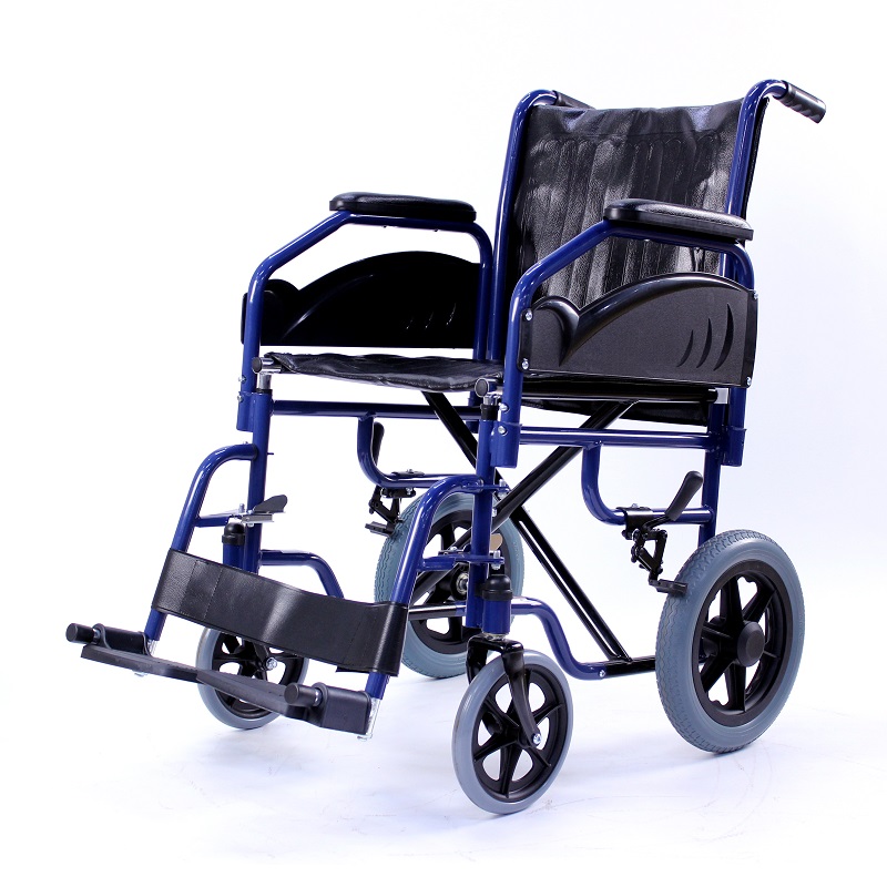 Cadeira de rodas de transporte de aço hospitalar
