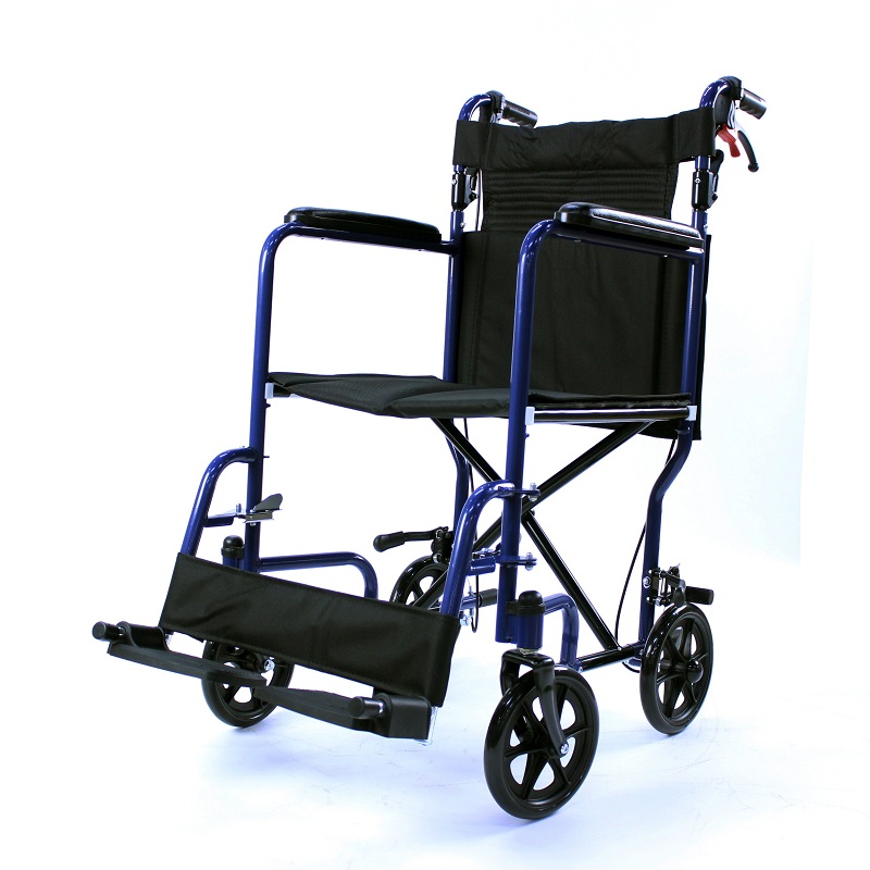 Cadeira de rodas dobrável para hospital de aço