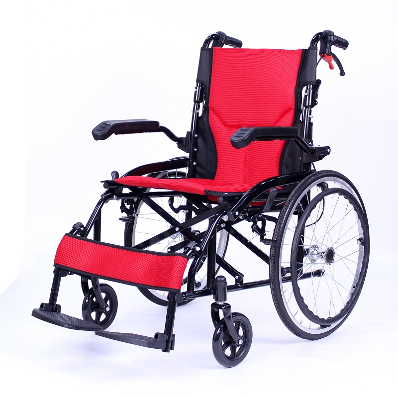 Cadeira de rodas de aço dobrável de alta resistência