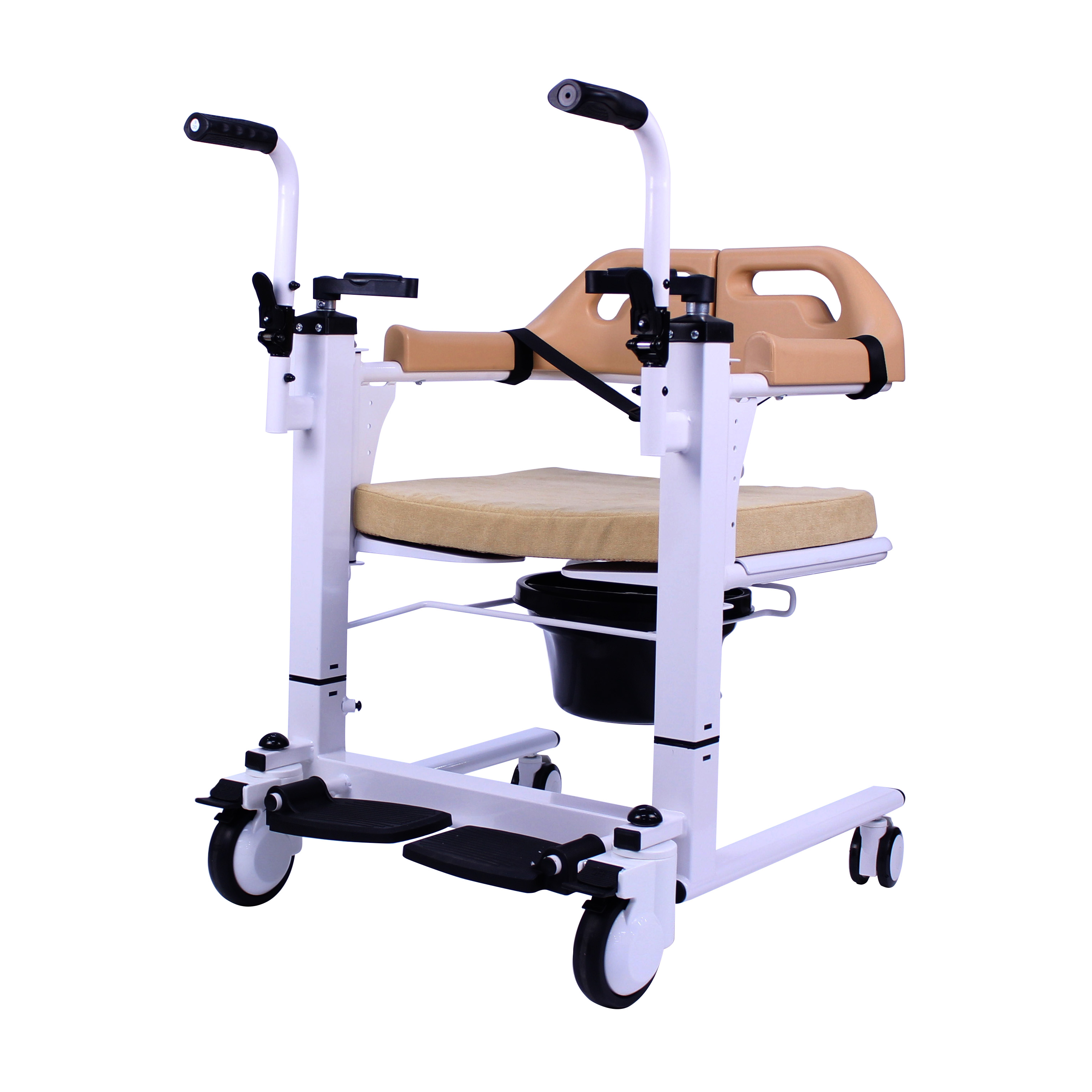 Produits les plus vendus 2023 Fournitures de thérapie de réadaptation Ascenseur de patient Chaise de transfert de toilette Chaise de transfert de patient