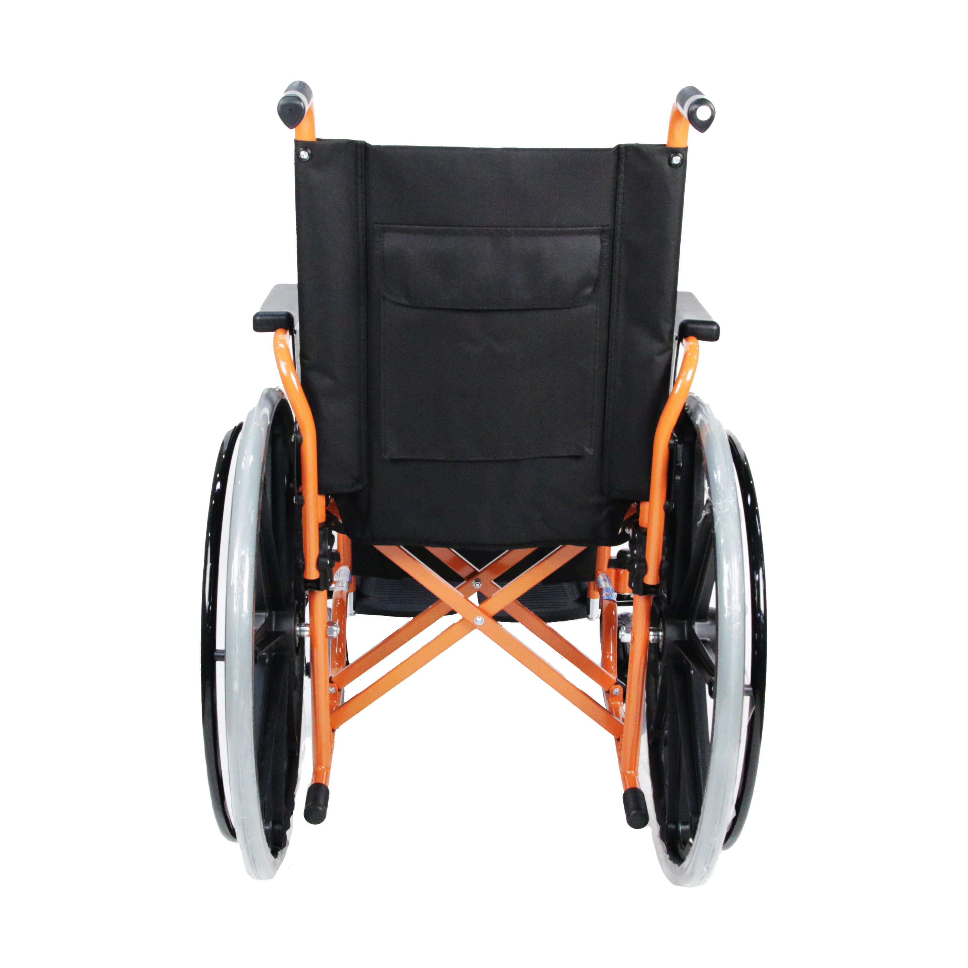 New arrivals Power coated steel frame folding wheelchair Flip back armrest /Detachable legrest standard wheelchair