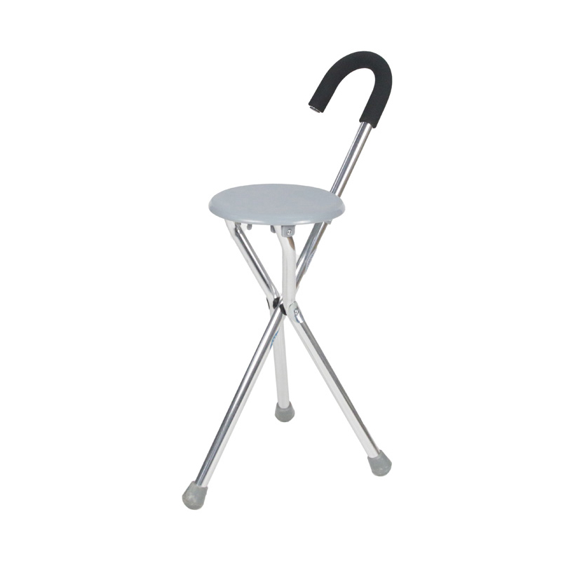 Bastone da passeggio regolabile per anziani in lega di alluminio con sedile