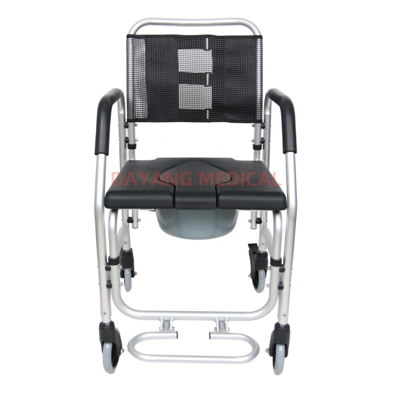 Ergonomic Aluminum Shower Commode Chair