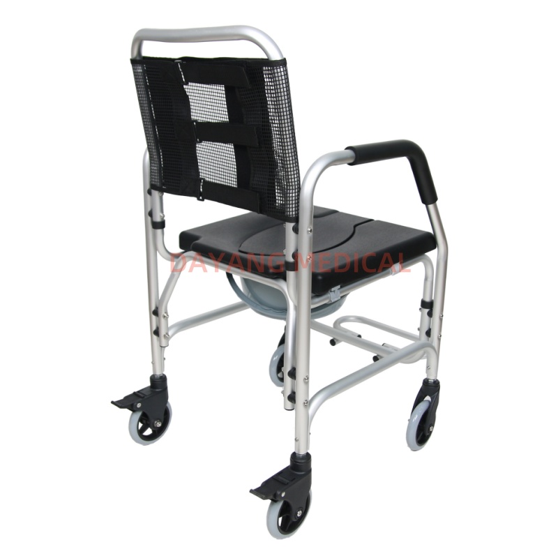 Ergonomic Aluminum Shower Commode Chair