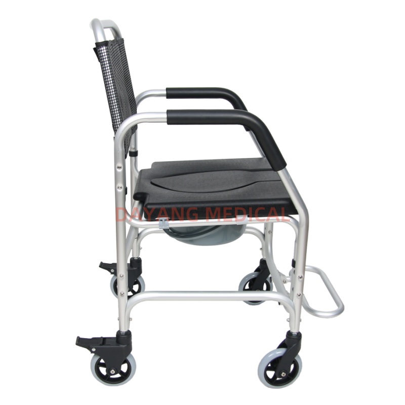 Ergonomic Aluminum Shower Commode Chair