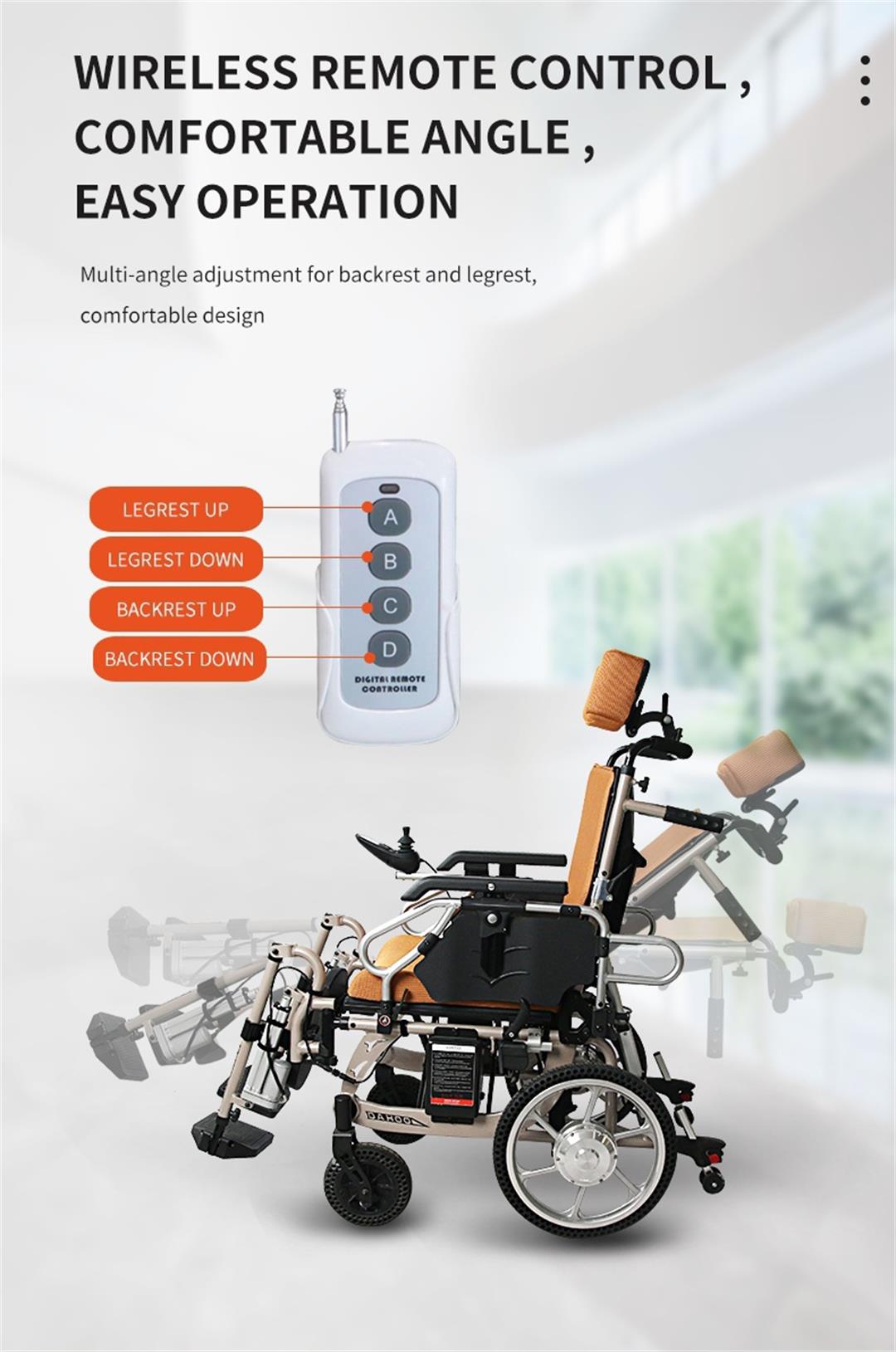 remote control electric wheelchair