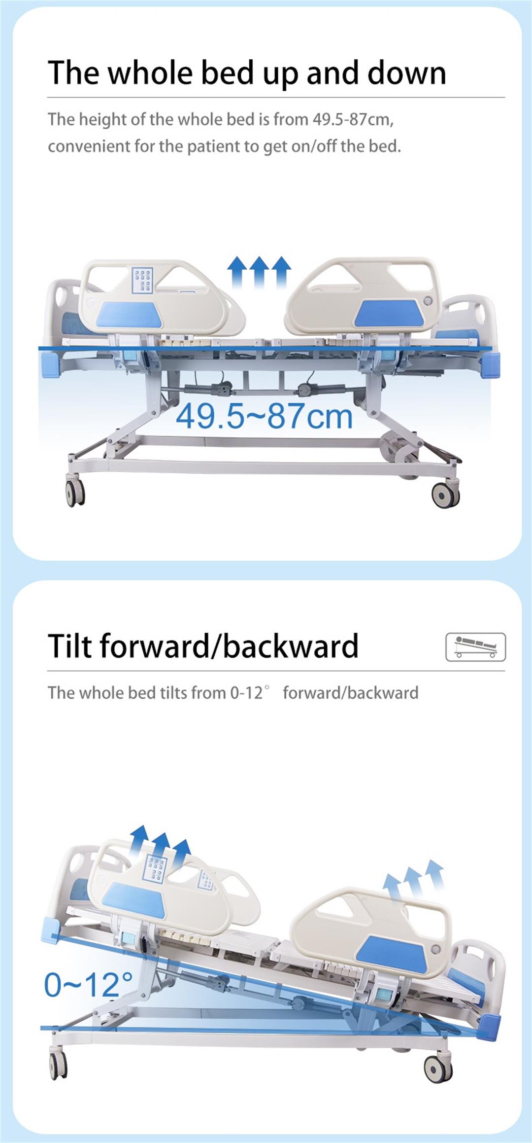 electric icu hospital bed
