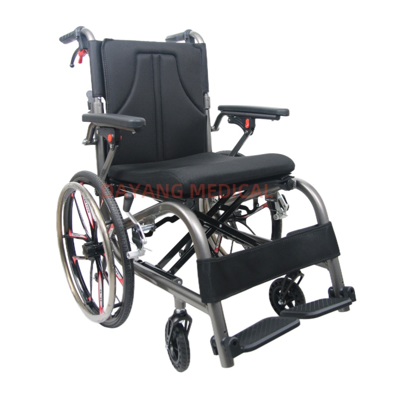 High-Strength Aluminum Alloy Foldable Manual Wheelchair
