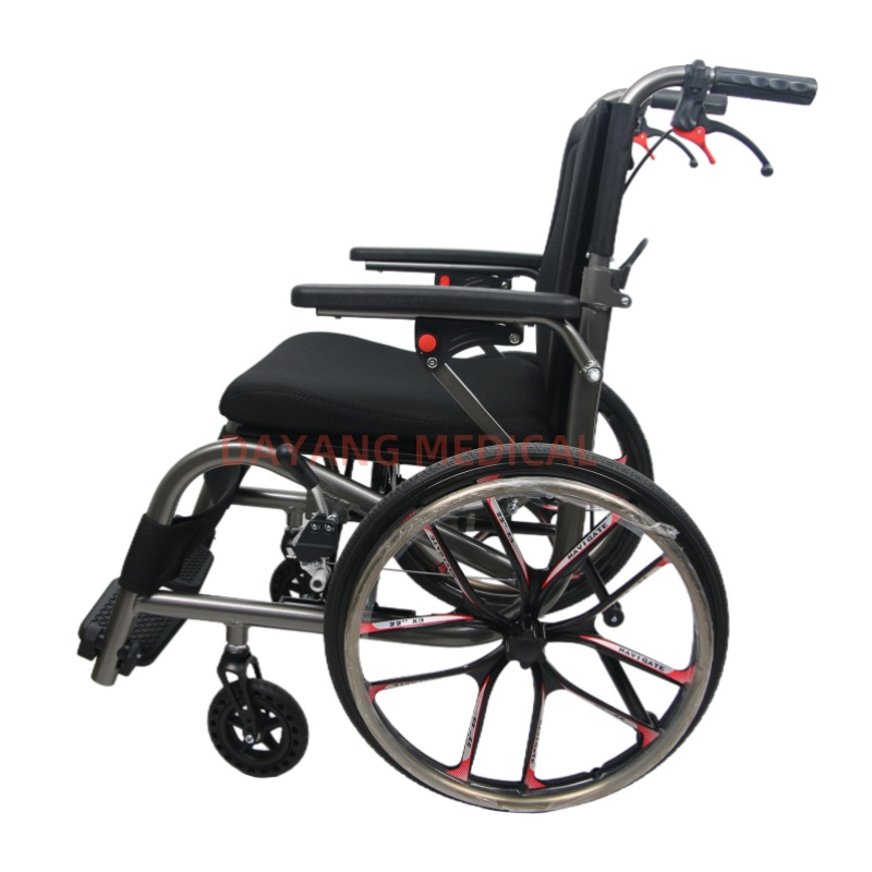 High-Strength Aluminum Alloy Foldable Manual Wheelchair