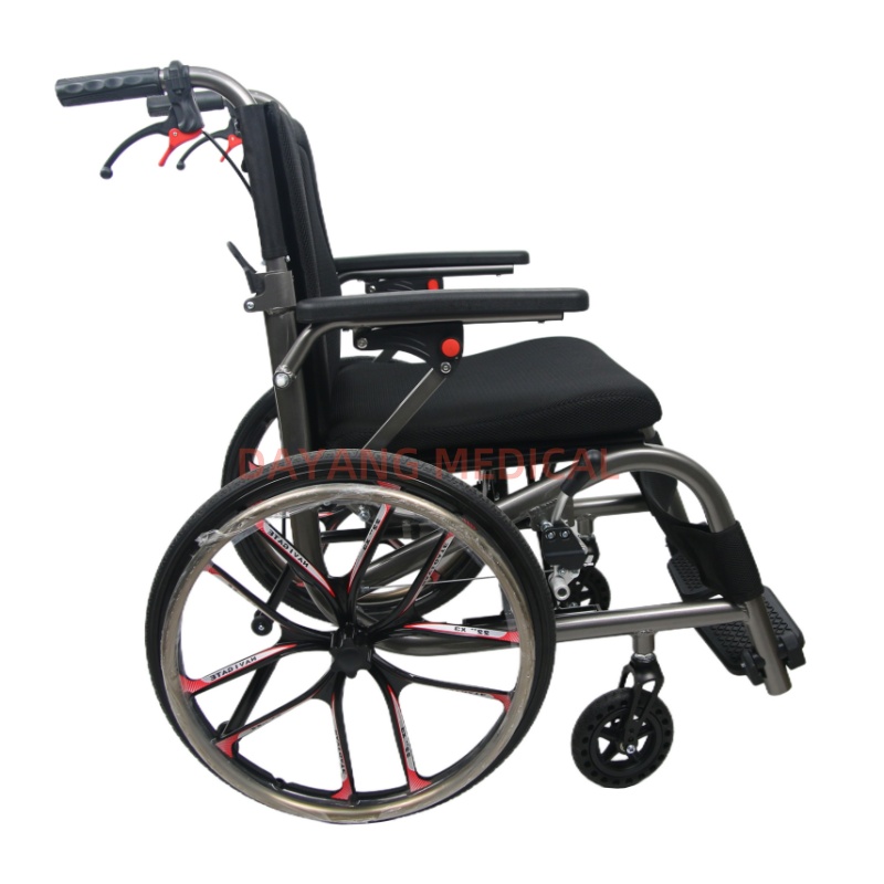 High-Strength Aluminum Alloy Foldable Manual Wheelchair