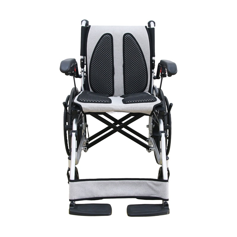 Portable Aluminum Wheelchair with Flip-Up Armrests & Ergonomic Design