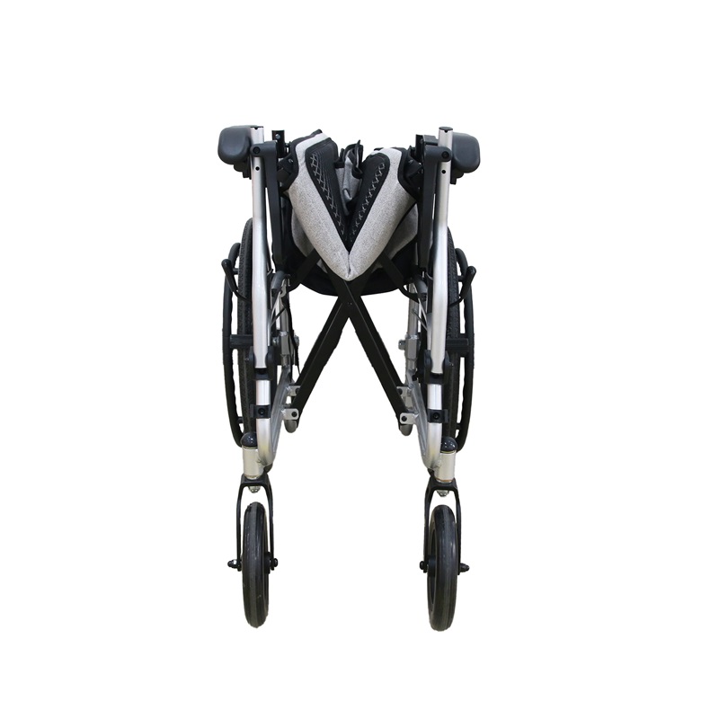 Portable Aluminum Wheelchair with Flip-Up Armrests & Ergonomic Design