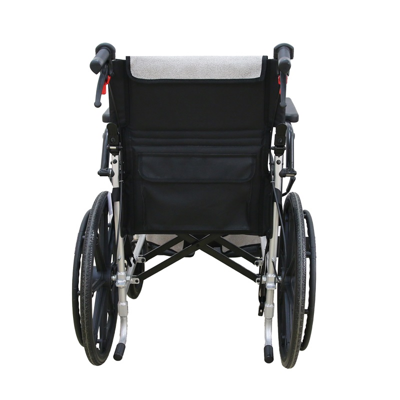 Portable Aluminum Wheelchair with Flip-Up Armrests & Ergonomic Design