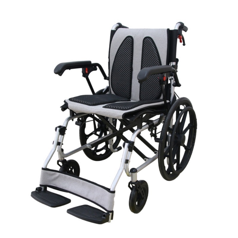 Portable Aluminum Wheelchair with Flip-Up Armrests & Ergonomic Design