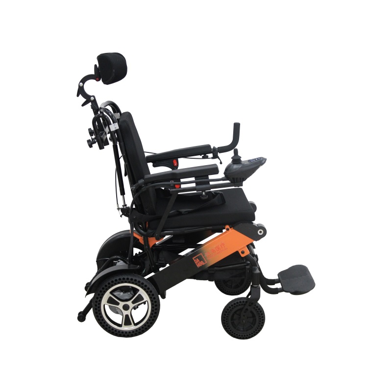 Electric Wheelchair with Hydraulically Controlled Backrest Push Rod