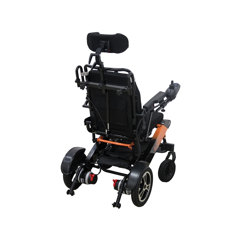 Electric Wheelchair with Hydraulically Controlled Backrest Push Rod