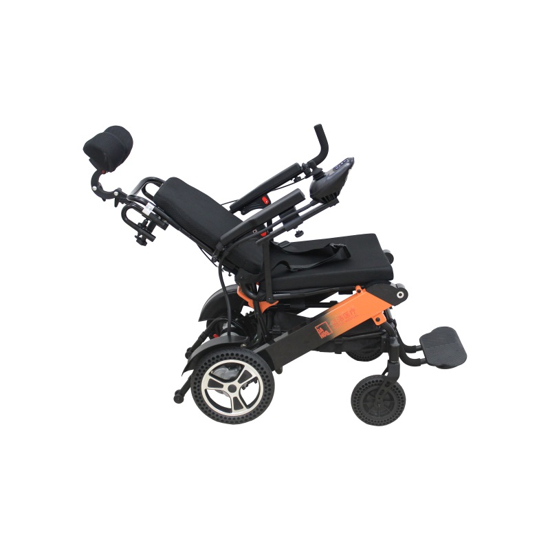 Electric Wheelchair with Hydraulically Controlled Backrest Push Rod