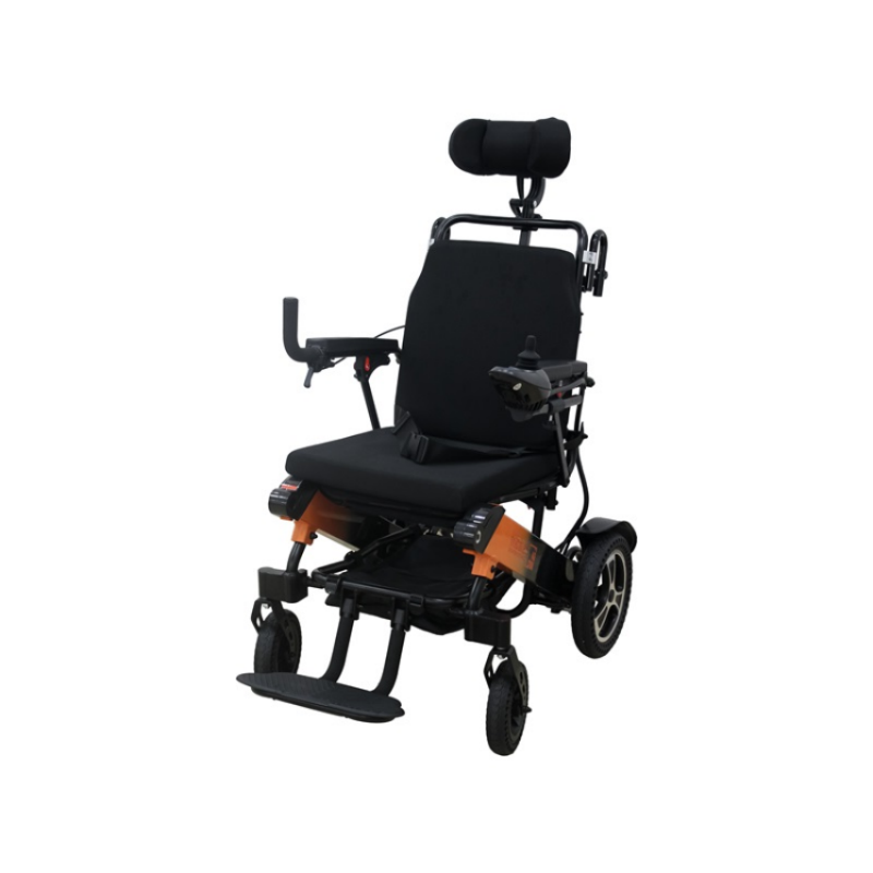 Electric Wheelchair with Hydraulically Controlled Backrest Push Rod