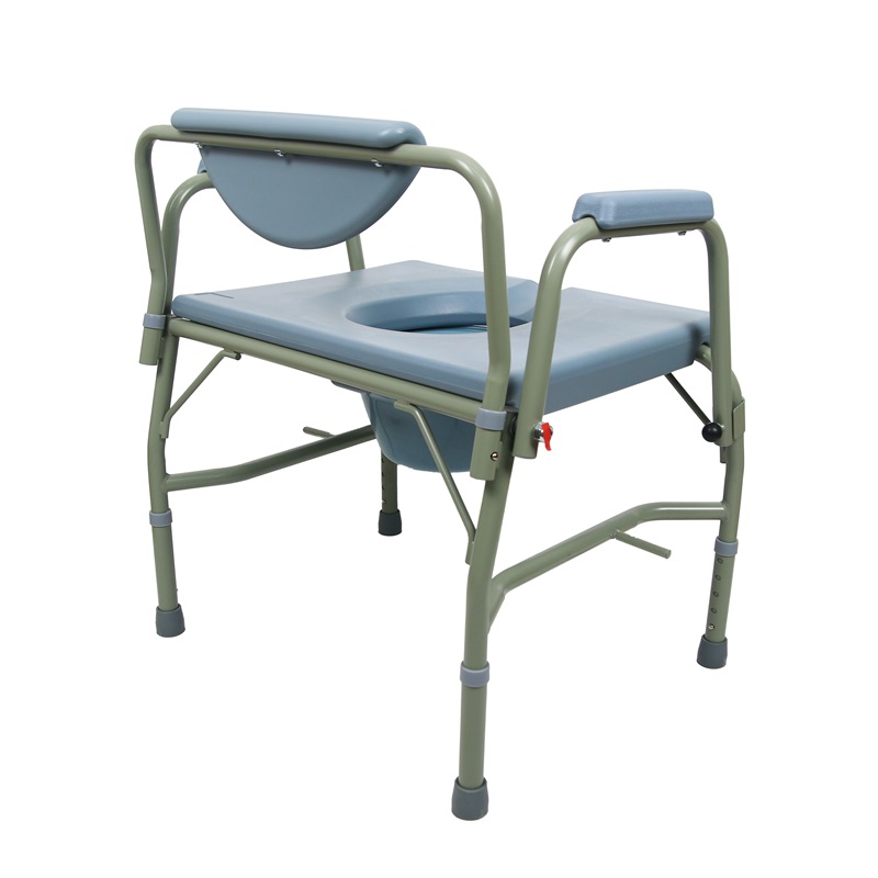 كرسي مرحاض قابل لتعديل الارتفاع مع مسند ظهر قابل للإزالة