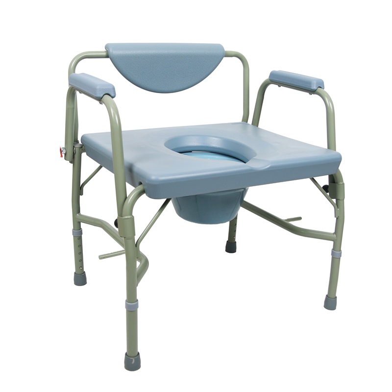 كرسي مرحاض قابل لتعديل الارتفاع مع مسند ظهر قابل للإزالة