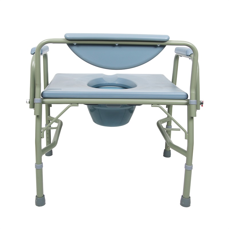 كرسي مرحاض قابل لتعديل الارتفاع مع مسند ظهر قابل للإزالة